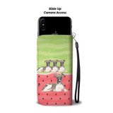 Whippet Dog Print Wallet Case-Free Shipping