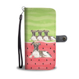 Whippet Dog Print Wallet Case-Free Shipping