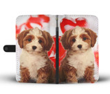 Cute Cavapoo Dog Wallet Case- Free Shipping