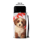 Cute Cavapoo Dog Wallet Case- Free Shipping