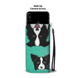 Amazing Border Collie Dog Print Wallet Case-Free Shipping