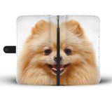 Cute Pomeranian Dog Print Wallet Case-Free Shipping