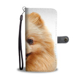 Cute Pomeranian Dog Print Wallet Case-Free Shipping