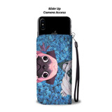 Lovely Pug Dog Print Wallet Case-Free Shipping