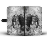 German Shepherd Black & White Wallet Case- Free Shipping
