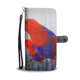Eclectus Parrot Print Wallet Case-Free Shipping