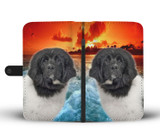 Cute Newfoundland Dog Wallet Case- Free Shipping