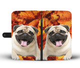 Laughing Pug Dog Wallet Case- Free Shipping