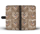 Bulldog In heart Print Wallet Case-Free Shipping
