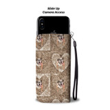 Bulldog In heart Print Wallet Case-Free Shipping