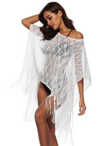 Lace Loose Hollow Tassels Cover-Ups