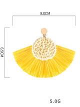 Fashion Rattan Tassels  Earring Accessories