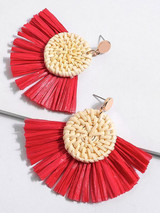 Fashion Rattan Tassels  Earring Accessories