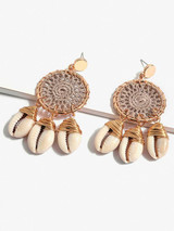 Rattan Shell Conch Hollow Earring Accessories