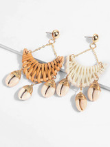 Shell Hollow Rattan Earring Accessories