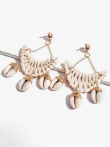 Shell Hollow Rattan Earring Accessories