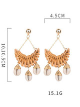 Shell Hollow Rattan Earring Accessories