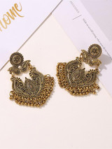 Retro Palace Style Exaggerated Carved Earrings