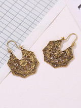 Vintage Metal Hollow Carved Earrings