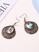 Vintage Hollow Carved Pattern Earrings