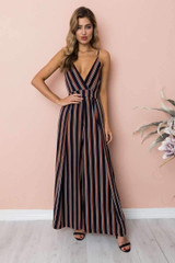 Loose Print Vest V neck Sleeveless Jumpsuits Loose Print Vest V neck Sleeveless Jumpsuits