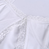 Single Button Ruched Camis Sexy Splice White Summer Camisole Ladies Casual 2020 Fashion Cropped Top Lace Women Camis