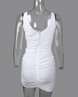 V-Neck Ruched Bodycon Dress