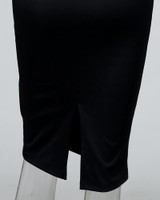 Open Back Slit Detail Bodycon Dress