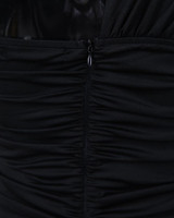 One Shoulder Sleeveless Ruched Bodycon Dress