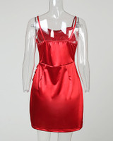 Square Neck Mini Ruched Cami Dress