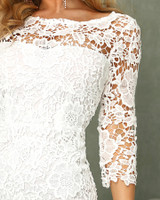 Crochet Floral Lace Bodycon Dress