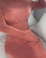 Round Neck Bodycon Midi Dress