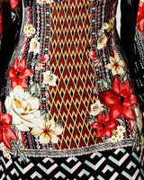 Floral Print Lantern Sleeve Casual Dress