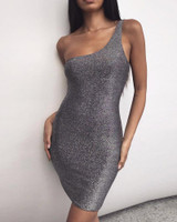 One Shoulder Strap Bodycon Dress