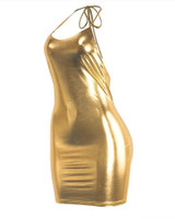 Sexy Metallic Bodycon Slip Dress