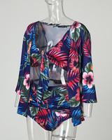 Floral Print Bikini With Cover Up