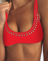 Studded Design Thin Strap Bikini Sets
