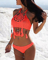 Halter Tassel Bikini Set