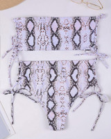 Snakeskin Bandeau Bikini Sets