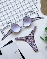 Leopard Print High Waist Bikini Set