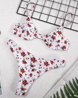 Floral Print Underwire Bikini Set