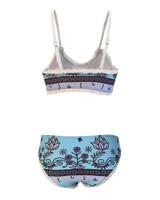 Women Stylish Lace Trim Strappy Bikini Set