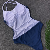 Sexy Pure Color Backless Swimwear