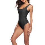 Sexy Solid-Color One-Piece Swimwear