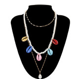Multi Layered Pearl Choker Necklace