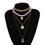 Multi Layered Pearl Choker Necklace