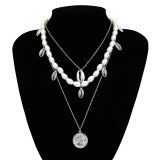 Multi Layered Pearl Choker Necklace