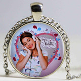 1pcs/lot Violetta Necklace & Pendant Cabochon Vintage Silver Chain Long Statement Necklaces Fine Jewelry HZ1