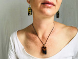 Amber Earring and Necklace Set