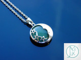Aventurine Moon Natural Gemstone Pendant Necklace 50cm